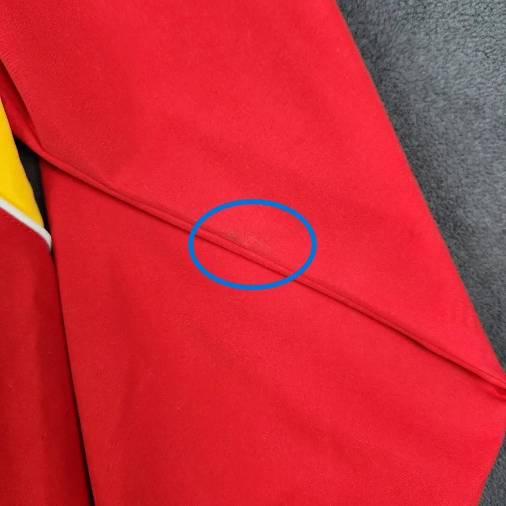 Kansas City Chiefs Jacket Mens Large Red Yellow Full Zip Windbreaker NFL